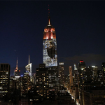 La Imágen del León Cecilio en el Empire State de Nueva York