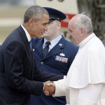 EL Papa es Recibido por Obama