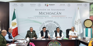 Silvano Aureoles, Miguel Osorio Reunión de Seguridad Michoacán