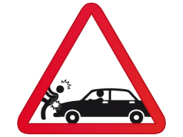 atropellado arrollado auto peatón