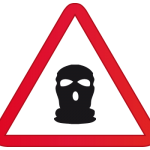 encapuchado ladrón rostro