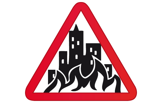 fuego incendio ciudad industrial