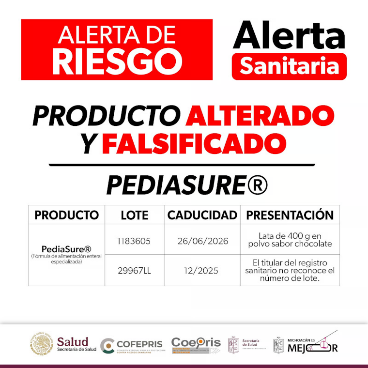 Alerta Pediasure