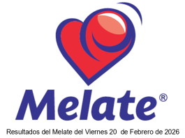 Resultados Melate del Viernes 20 de Febrero de 2026 Melate Logo