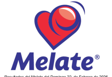 Resultados Melate del Domingo 22 de Febrero de 2026 Melate Logo